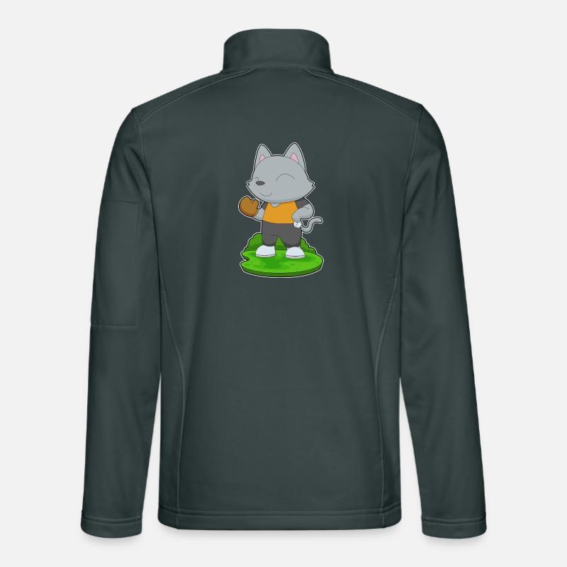 Cat Baseball Gant de baseball Veste en tissu softshell Unisexe
