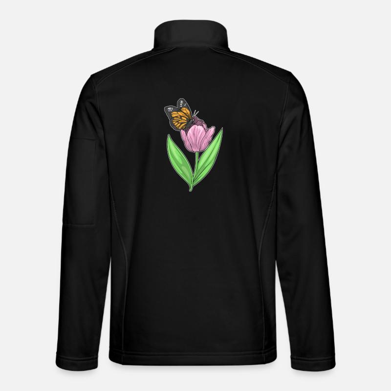 Papillon Tulipe - Veste en tissu softshell Unisexe - noir
