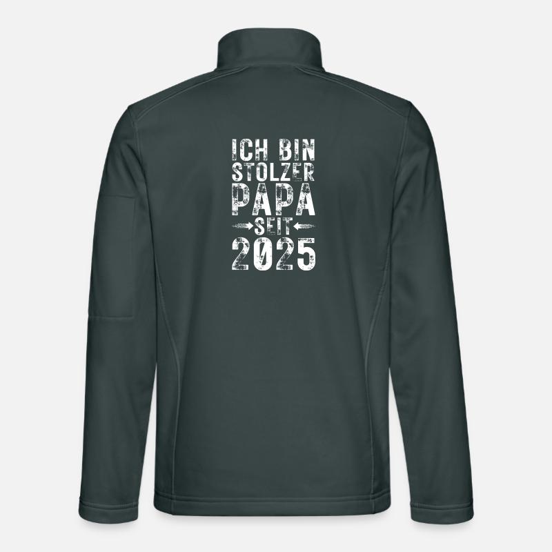 Stolzer Papa seit 2025 Geschenk werdende Väter Unisex Softshelljacke