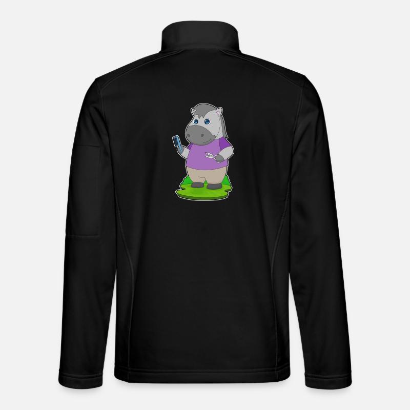 Cheval coiffeur Ciseaux Peigne - Veste en tissu softshell Unisexe - noir