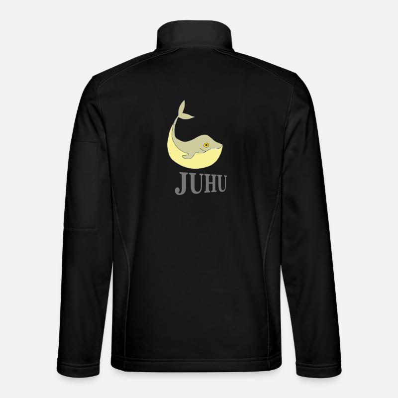 Whale funny - Unisex Softshell Jacket - black