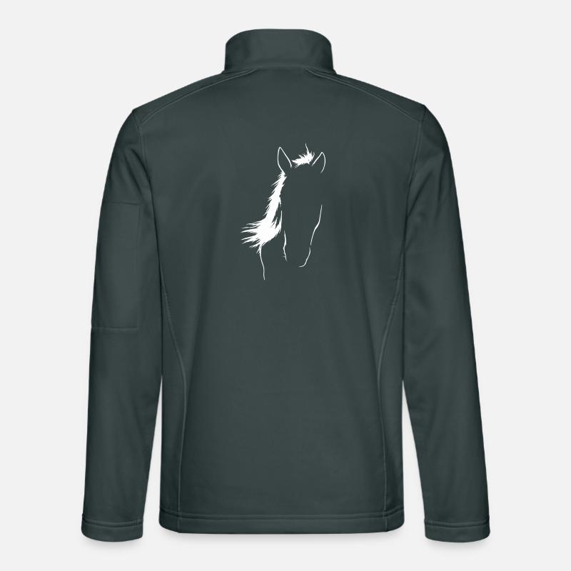 Elegante Pferdesilhouette Kunst Unisex Softshelljacke