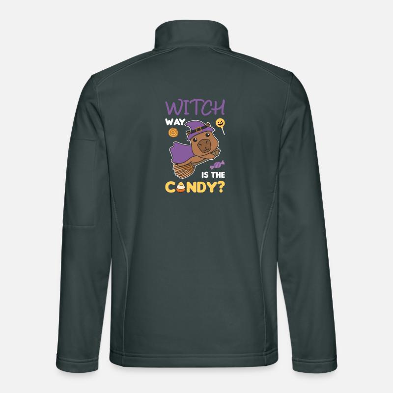 Capybara Hexen Witch way is the candy Happy Unisex Softshell Jacket