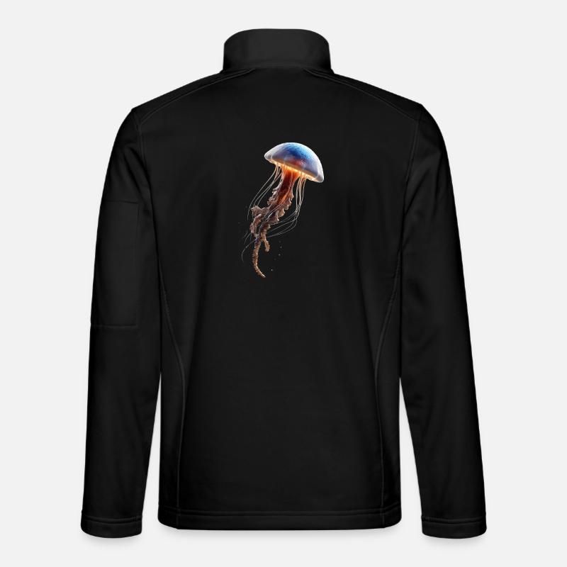 Méduse Méduse de feu Méduse Méduse mignonne Veste en tissu softshell Unisexe