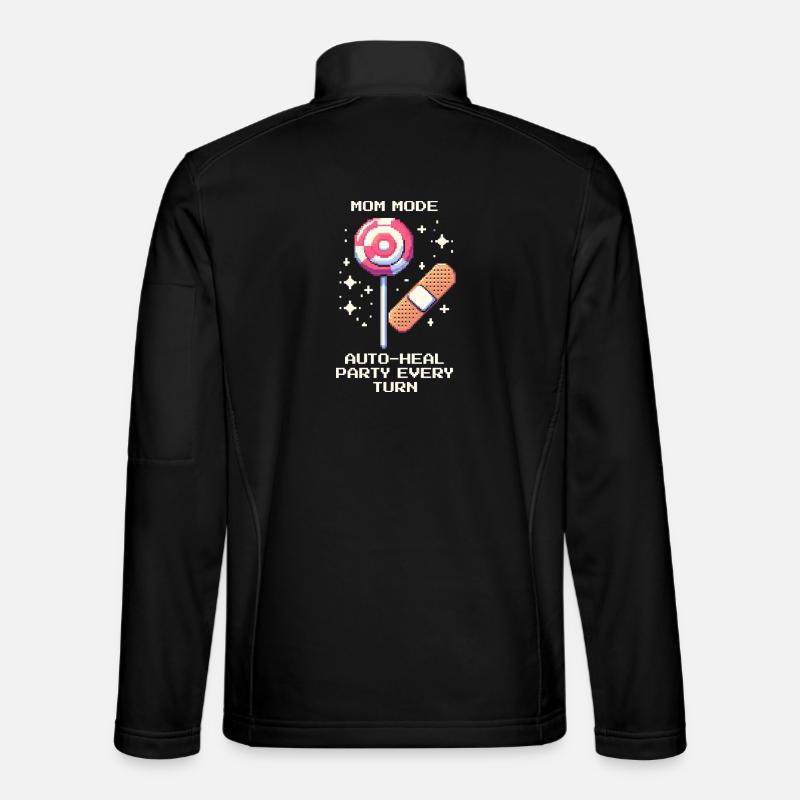 Mama-Modus: Auto-Heal jede Runde | Eltern - Unisex Softshelljacke - Schwarz