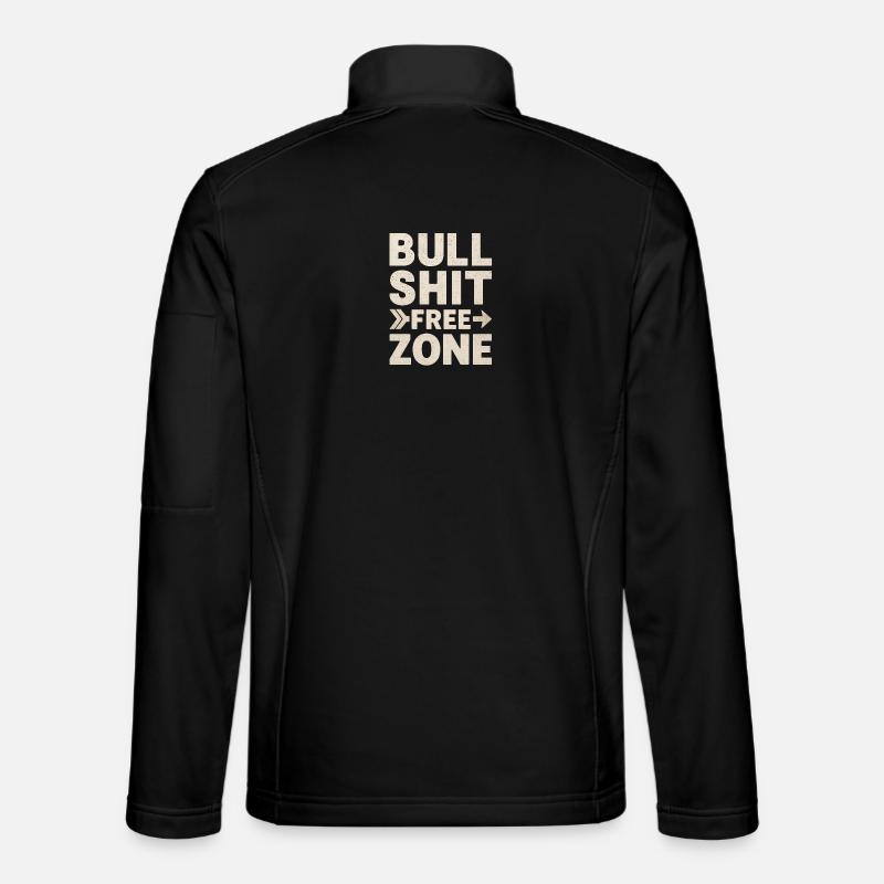 Bullshit Free Zone - Unisex Softshell Jacket - black