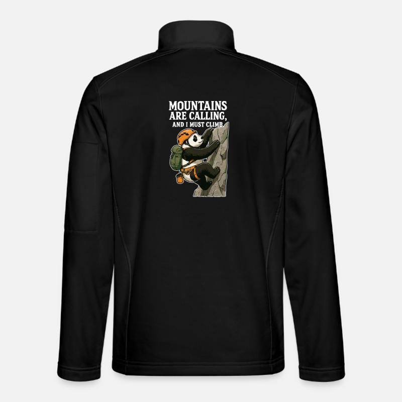 Bloc panda grimpeur drôle - Veste en tissu softshell Unisexe - noir