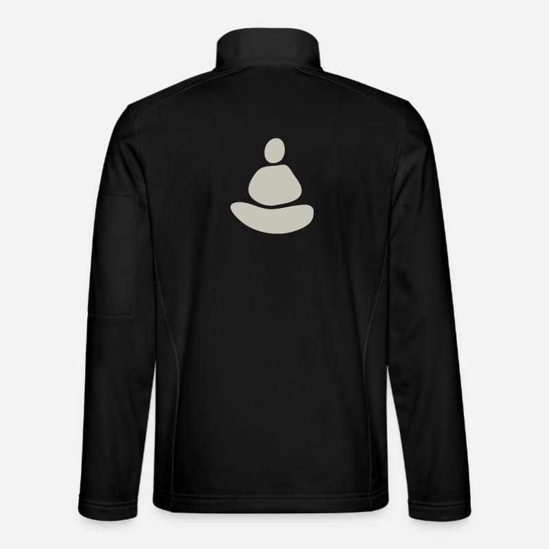 Minimalist Zen Meditation - Unisex Softshell Jacket - black