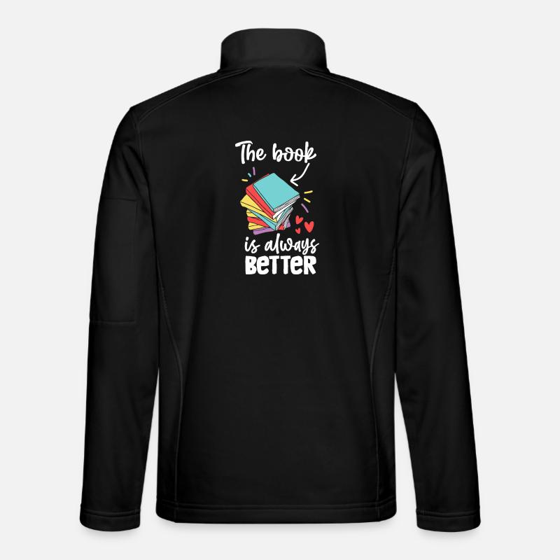 The Book Is Always Better - Unisex Softshell Jacket - black