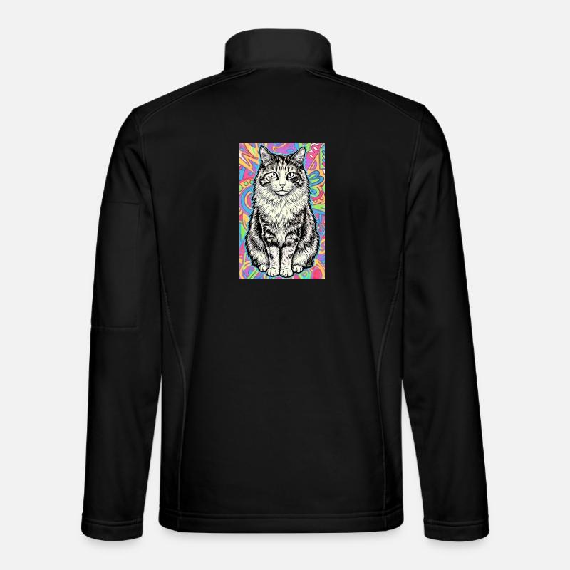 chat - Veste en tissu softshell Unisexe - noir