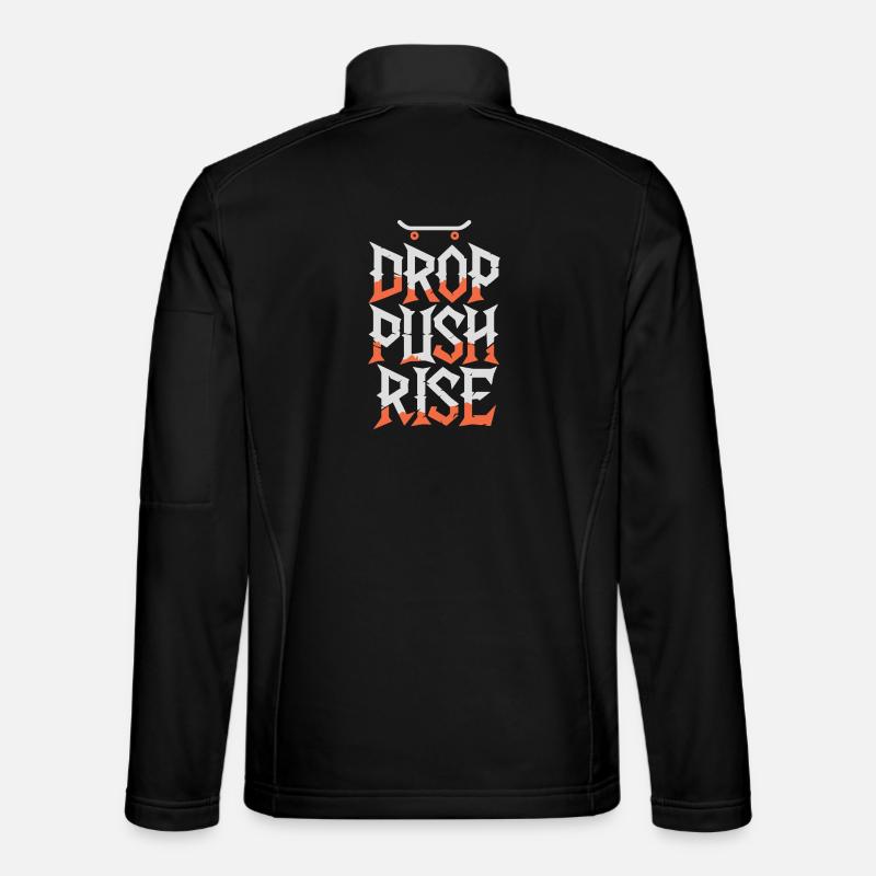 Drop Push Rise - Unisex Softshell Jacket - black