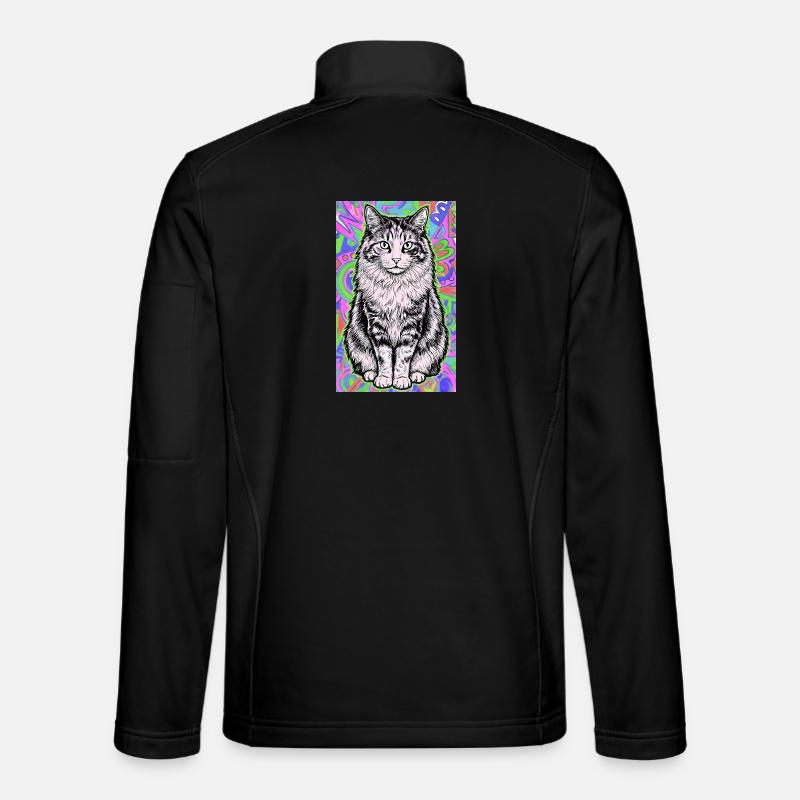 chat - Veste en tissu softshell Unisexe - noir