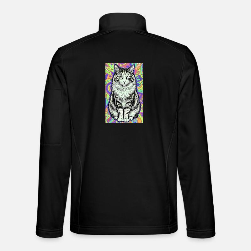 chat - Veste en tissu softshell Unisexe - noir