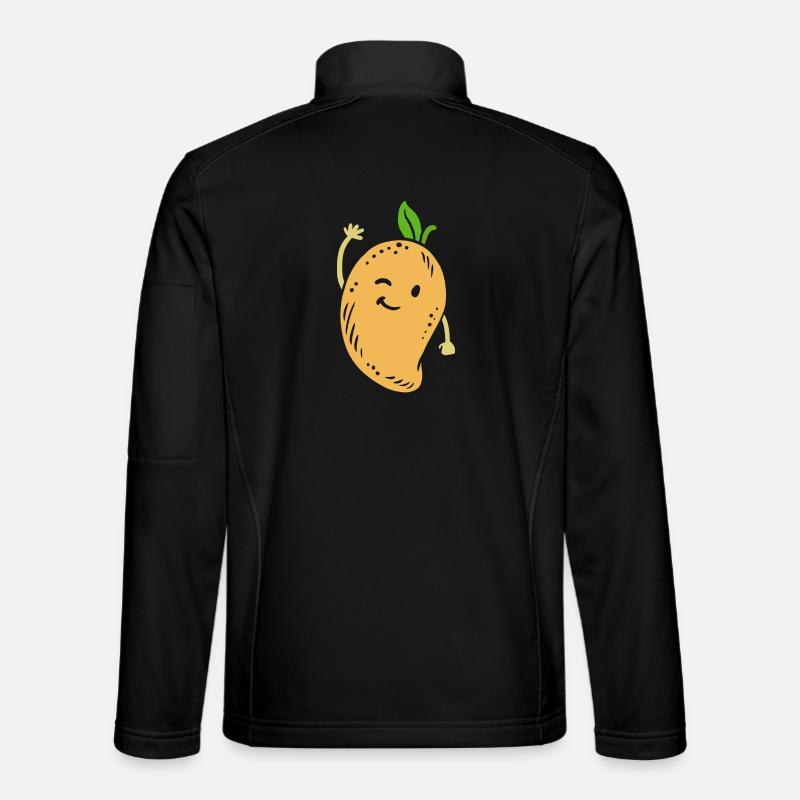 Mango Obst Kawaii - Unisex Softshelljacke - Schwarz