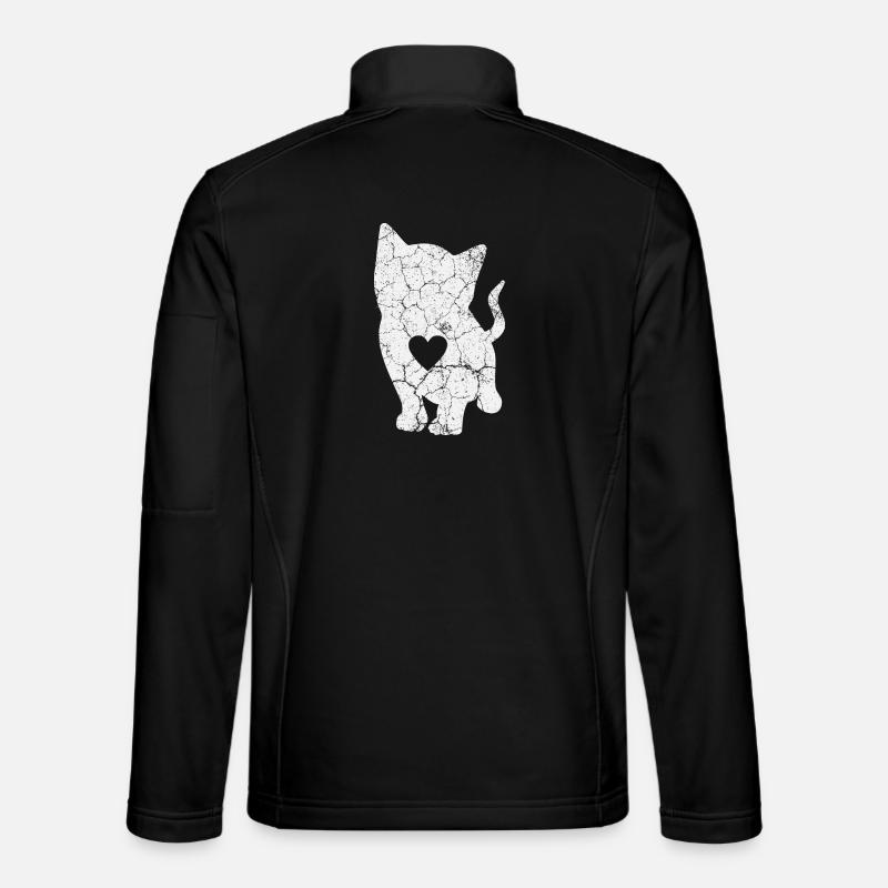 Katze Katzen - Unisex Softshelljacke - Schwarz