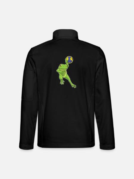 Frog Handball Player Handball - Unisex Softshell Jacket - black