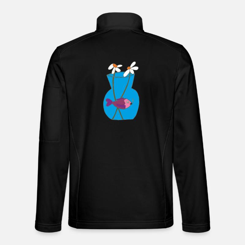 fisch im glas 3 - Unisex Softshelljacke - Schwarz