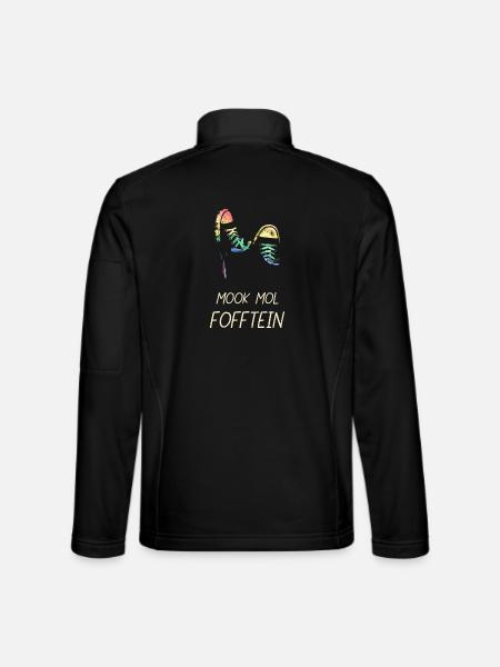 Mook Mol Fofftein Bas allemand drôles dictons - Veste en tissu softshell Unisexe - noir - Dos