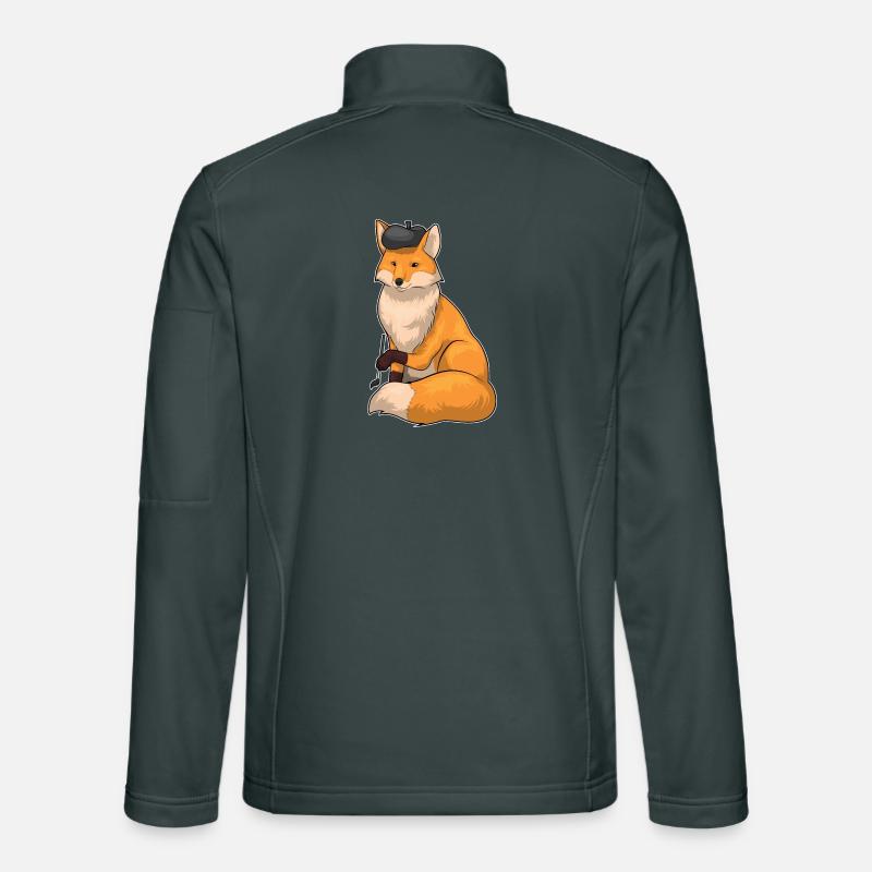 Fox Painter Brush Paint Unisex Softshell Jacket