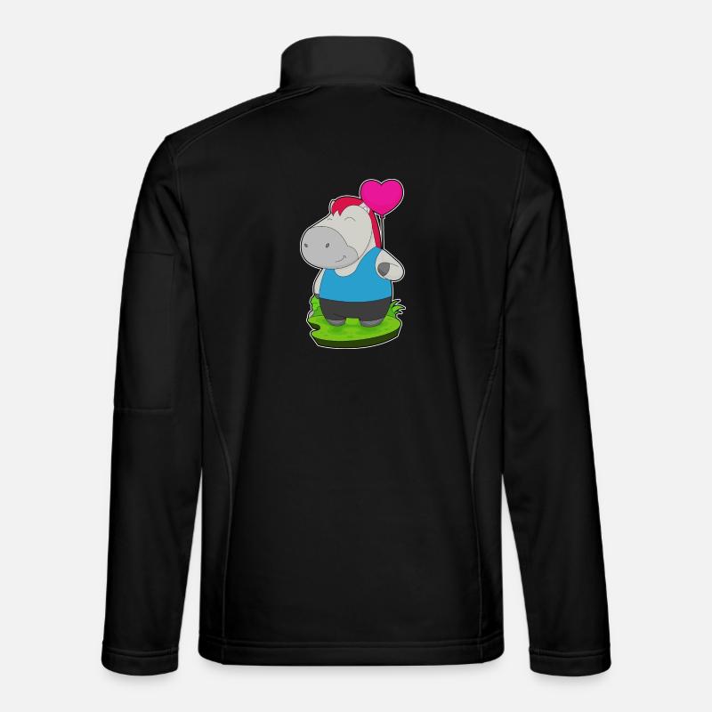 Pferd Luftballon - Unisex Softshelljacke - Schwarz