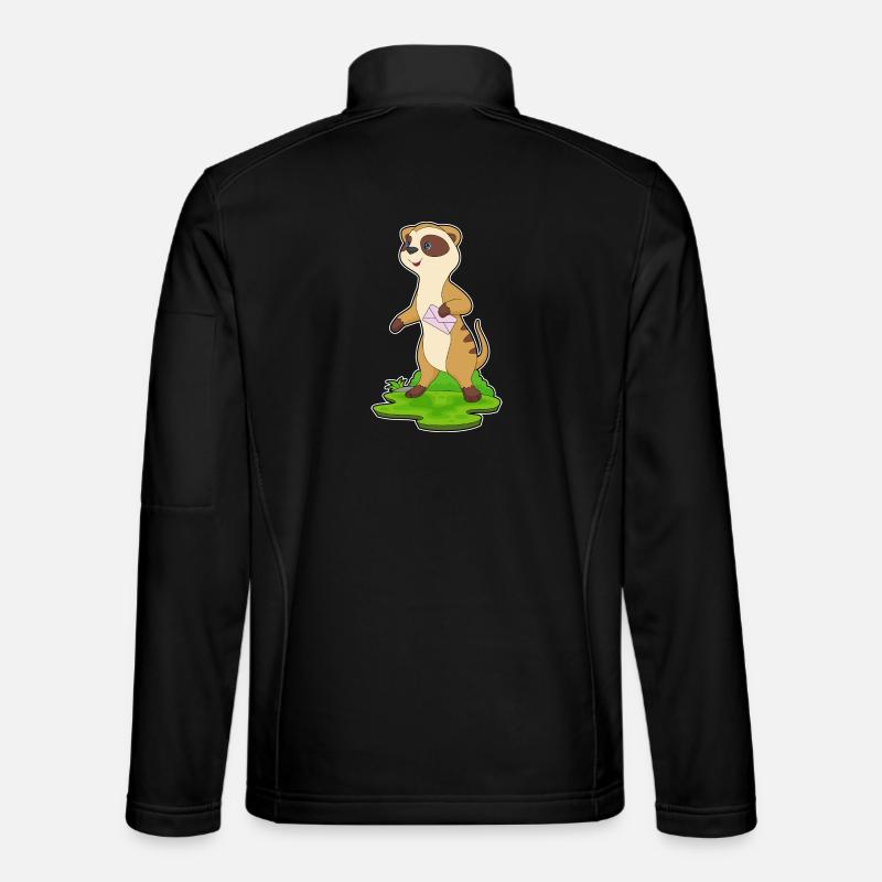 Erdmännchen Brief - Unisex Softshelljacke - Schwarz