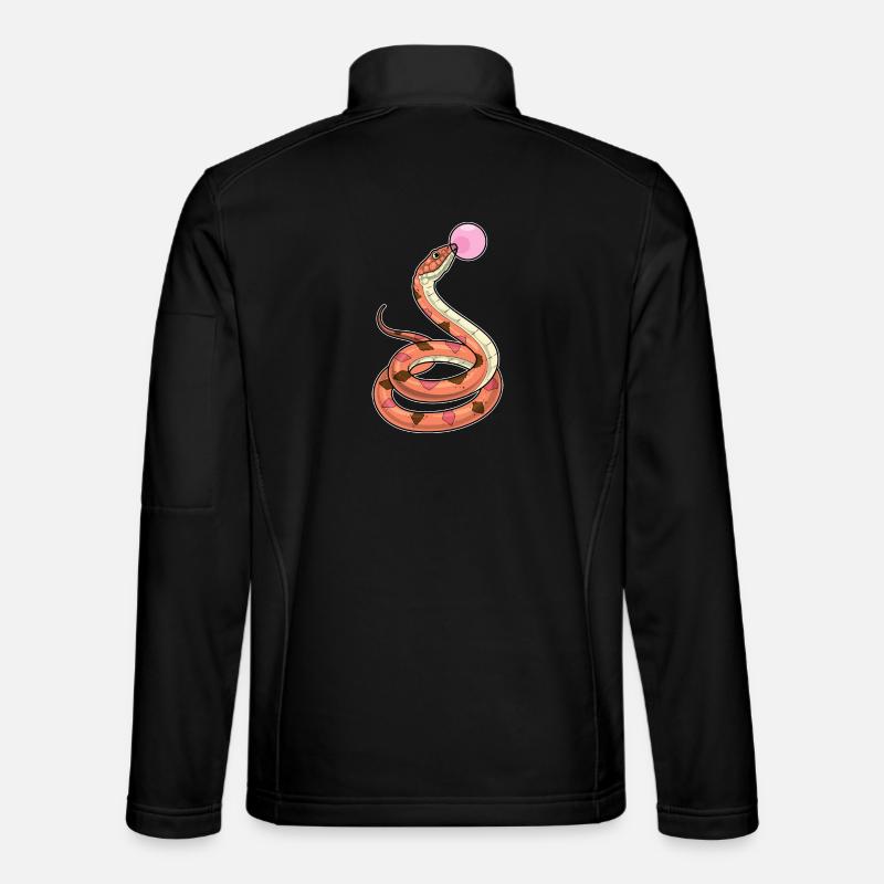 Schlange Kaugummi - Unisex Softshelljacke - Schwarz