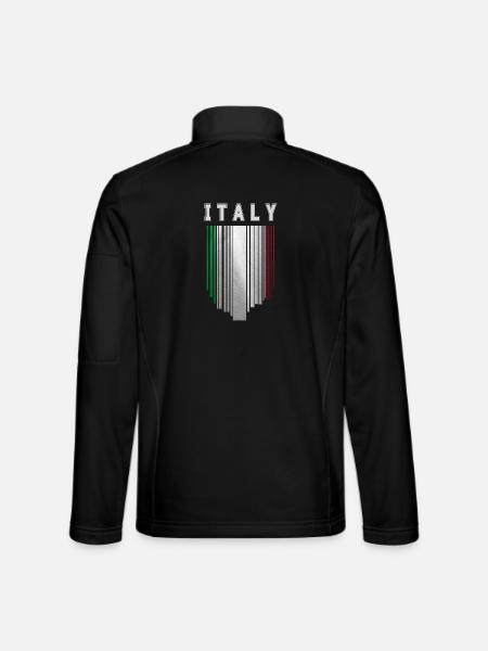 Flagge Italiens, italienischer Stolz - Unisex Softshelljacke - Schwarz - Hinten