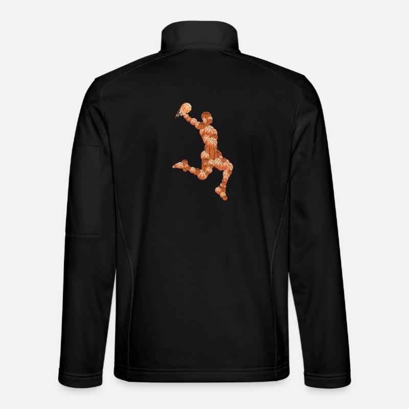Motif abstrait de basket-ball Veste en tissu softshell Unisexe