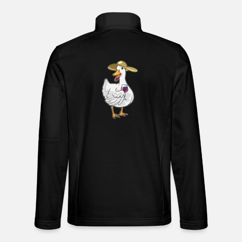 Ente Rotwein - Unisex Softshelljacke - Schwarz