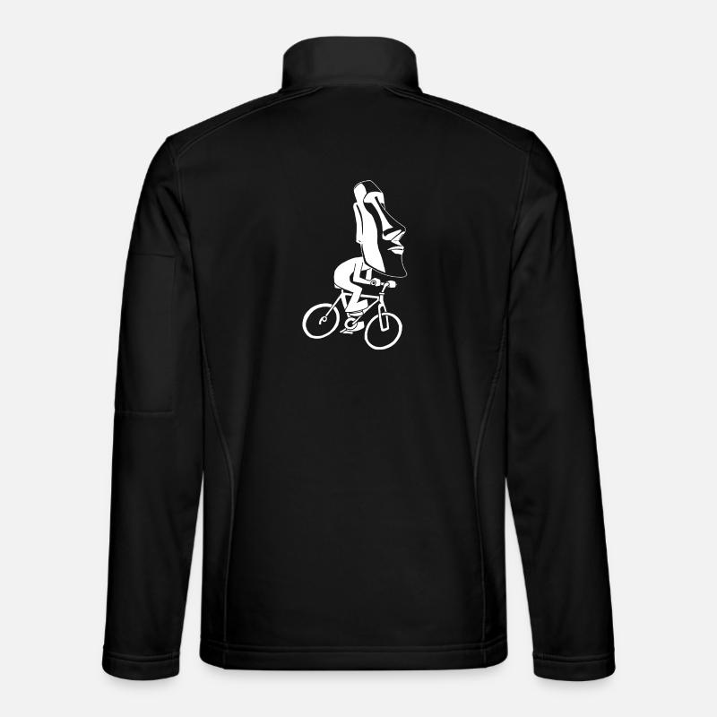 Easter Island Bike Tour (White) - Unisex Softshell Jacket - black