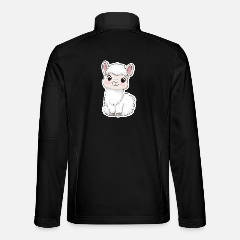 Llama Alpaca Llama Animal Gift - Unisex Softshell Jacket - black