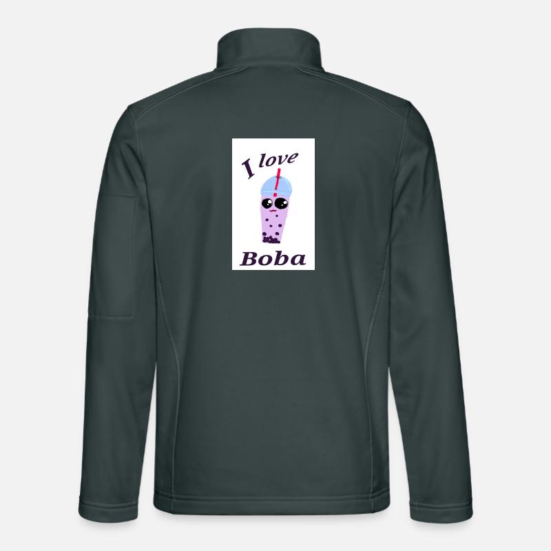 Funny Bubble Tea Illustration Unisex Softshell Jacket