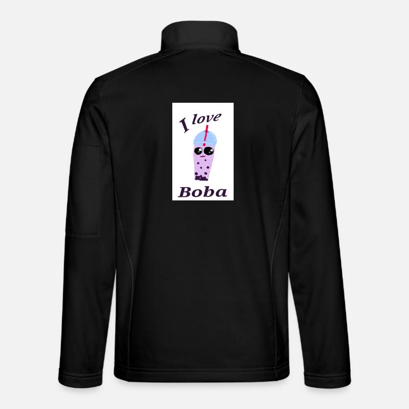 Lustige Bubble Tea Illustration - Unisex Softshelljacke - Schwarz