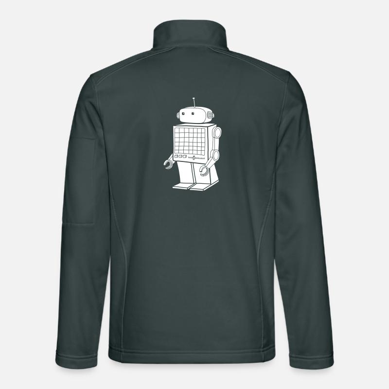 Robot rétro - Design Android Vintage AI Veste en tissu softshell Unisexe