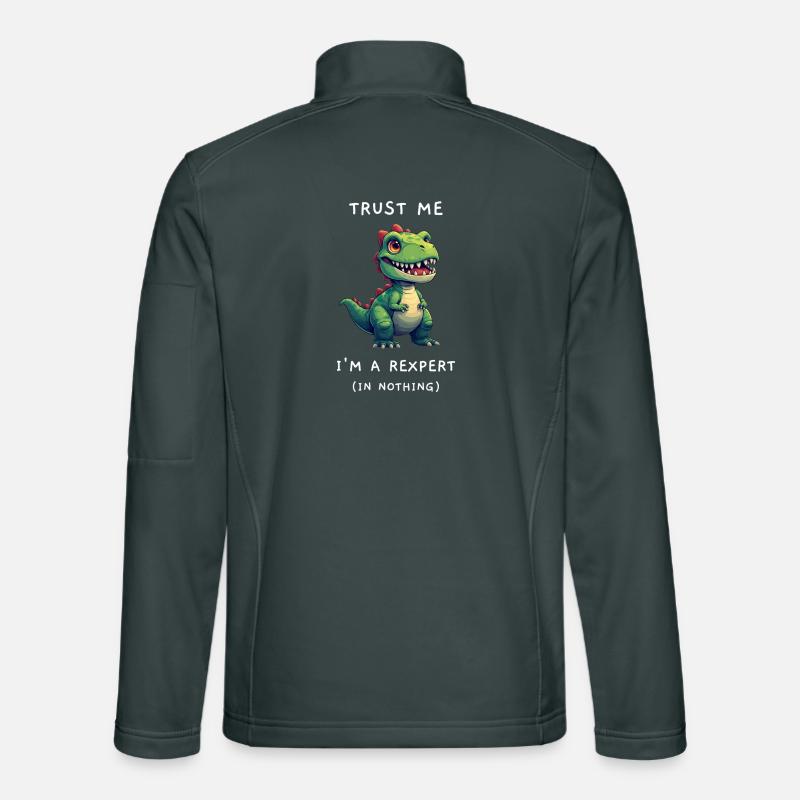 Drôle de T-Rex « Rexpert in Nothing » Dicton Veste en tissu softshell Unisexe