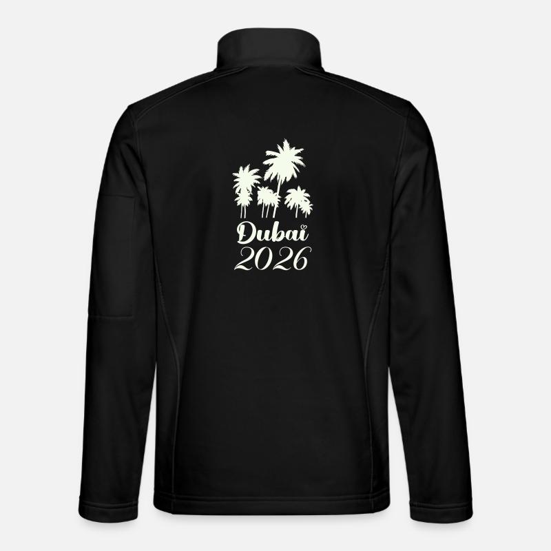 Dubai Palmen 2026 Script - Unisex Softshelljacke - Schwarz