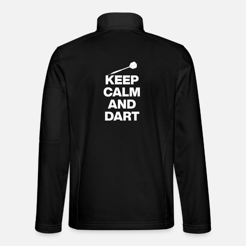 KEEP CALM AND PLAY DARTS! WEISS 180 DARTSPORT - Unisex Softshelljacke - Schwarz