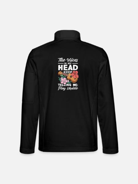 Funny Ukulele Designs and Sayings - Unisex Softshell Jacket - black