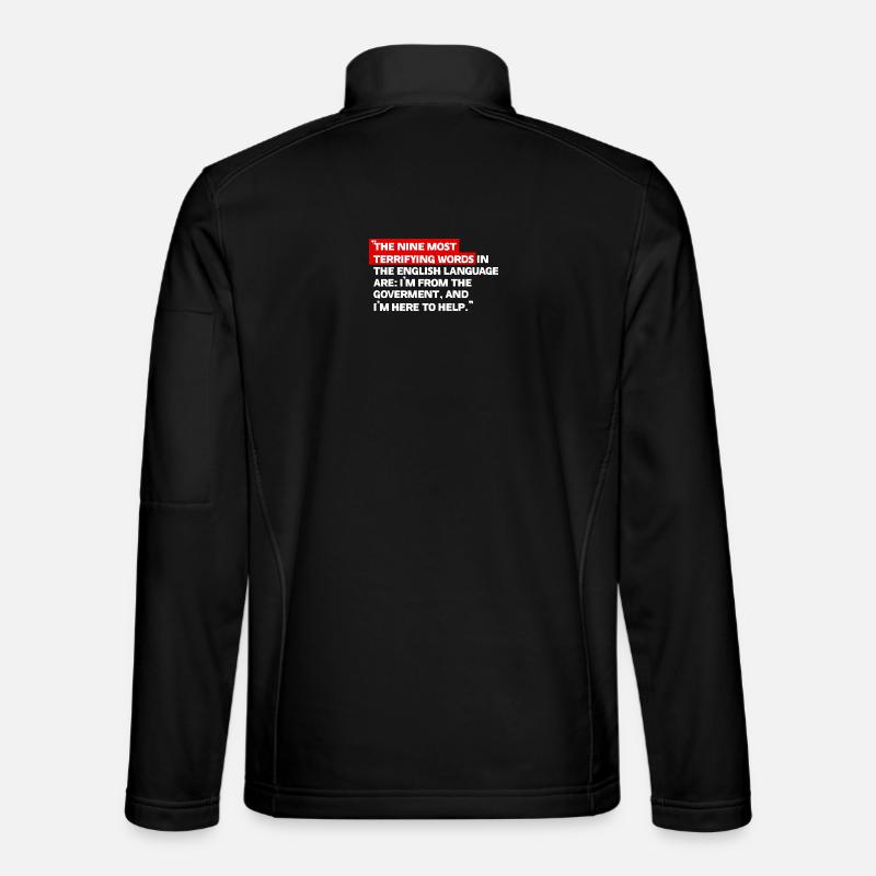 Satirical government quote - Unisex Softshell Jacket - black