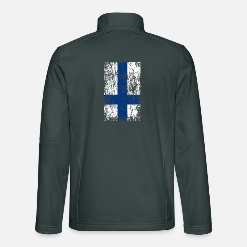 Drapeau vintage finlande Veste en tissu softshell Unisexe