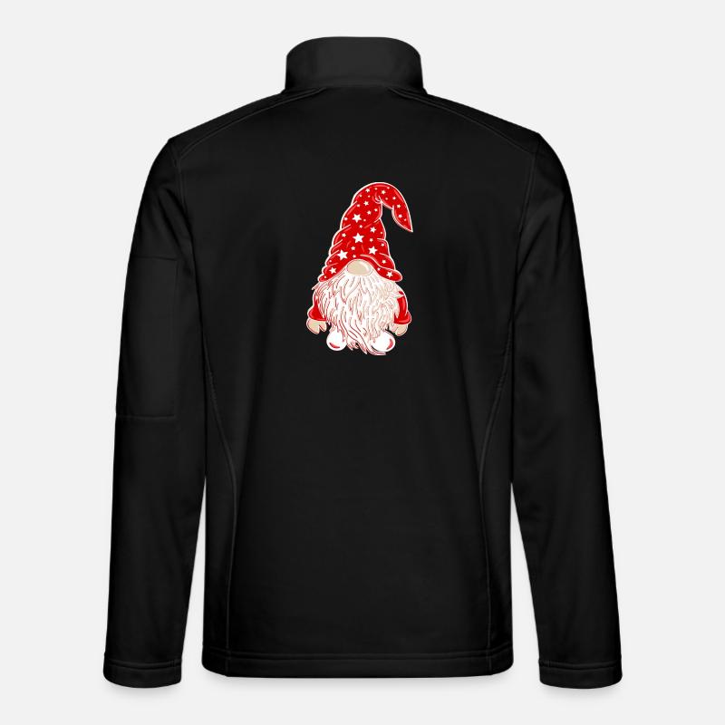Christmas Gnome Xmas Dwarf - Unisex Softshell Jacket - black