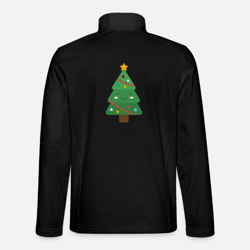 Cute Christmas tree - Unisex Softshell Jacket - black