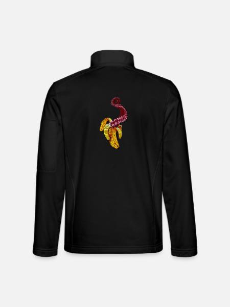 Wirbelnde Mutant-Banane - Unisex Softshelljacke - Schwarz