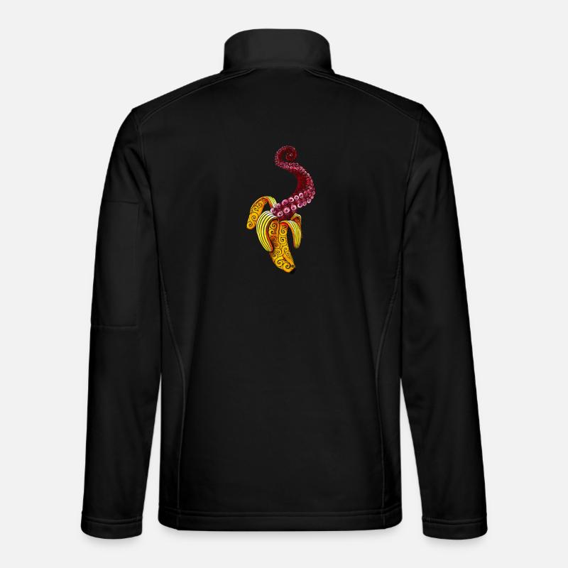 Swirly Mutant-Banana - Veste en tissu softshell Unisexe - noir