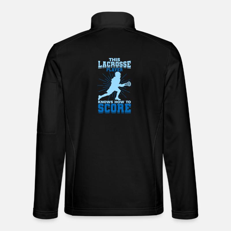 Boy playing lacrosse - Unisex Softshell Jacket - black