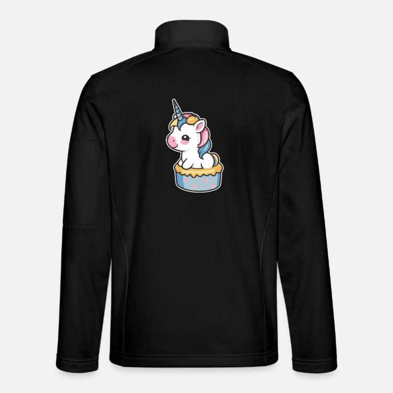 Einhorn Torte - Unisex Softshelljacke - Schwarz
