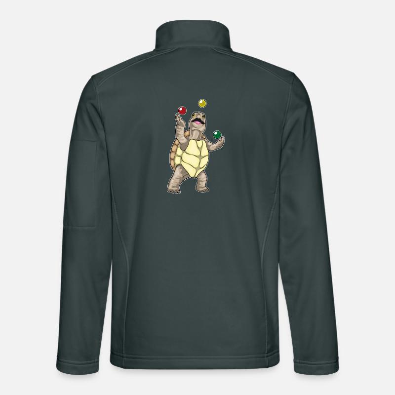 Turtle juggler juggling Unisex Softshell Jacket
