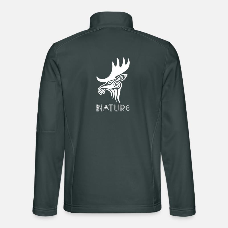 Weißes Elch-Tiertotem Unisex Softshelljacke