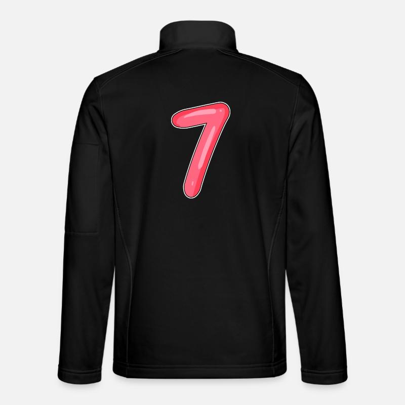 Number Seven - Number 7 Number - Unisex Softshell Jacket - black