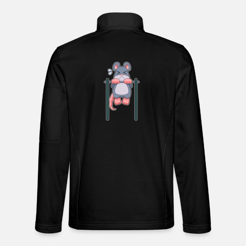 Mouse Bodybuilders Pull-ups Bodybuilding Unisex Softshell Jacket
